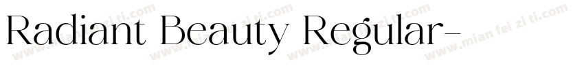 Radiant Beauty Regular字体转换